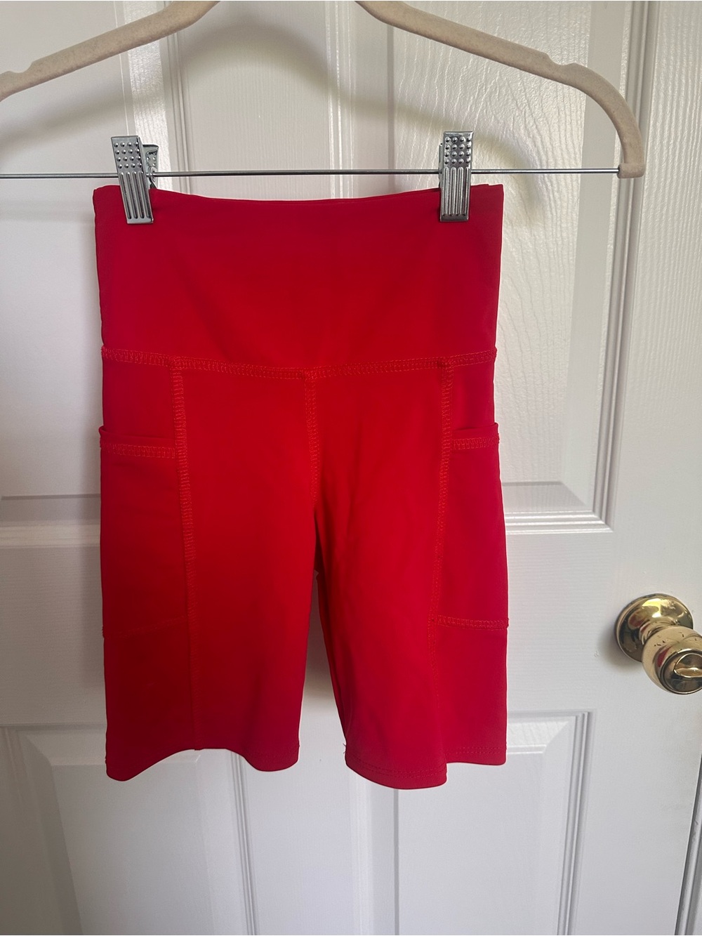 HoneycuttHigh-Waist Red Dance Shorts